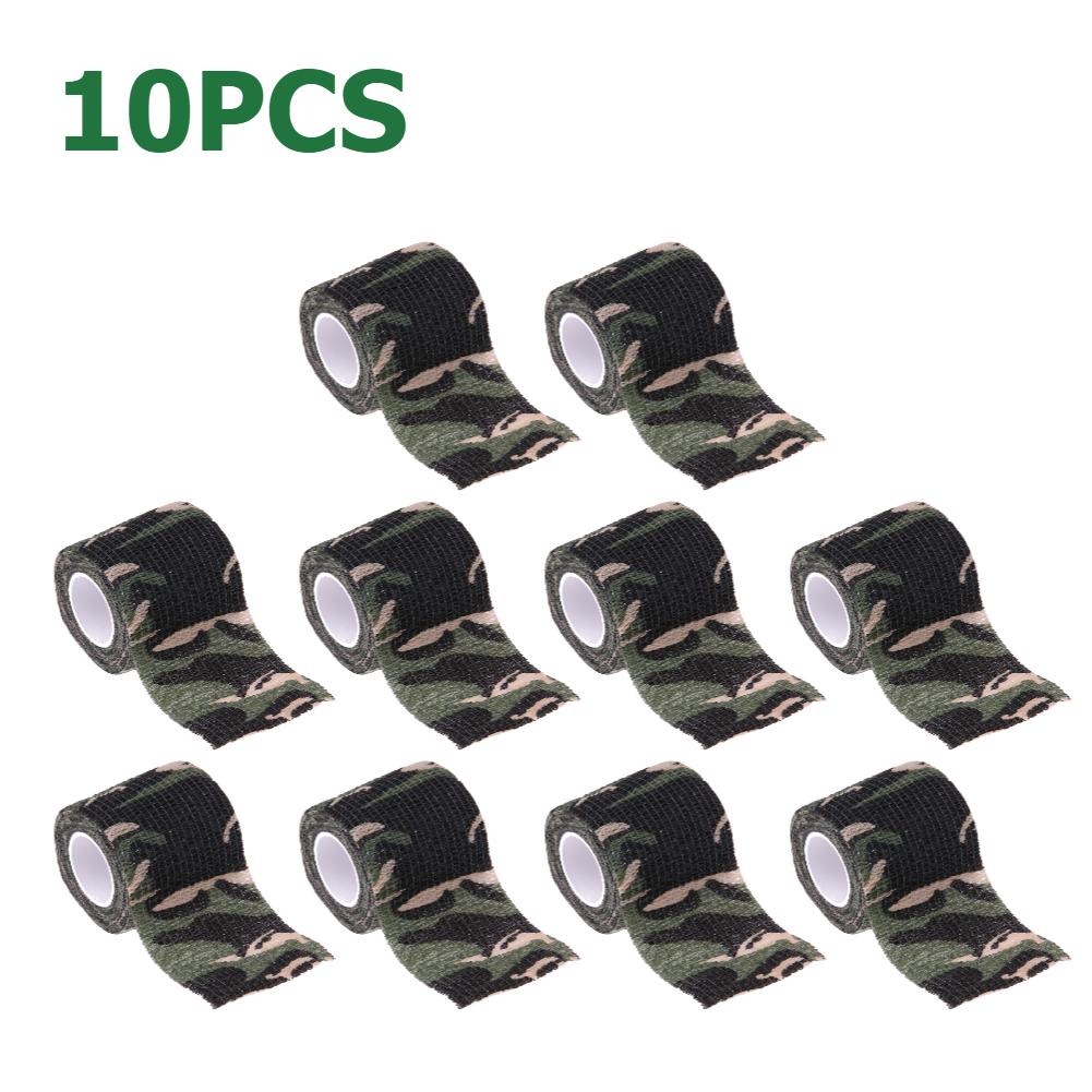 10/5/1PCS Camouflage Elastic Wrap Tape Hunt Disguise Elastoplast Sports Protector Ankle Knee Finger Arm Bandage Accessories
