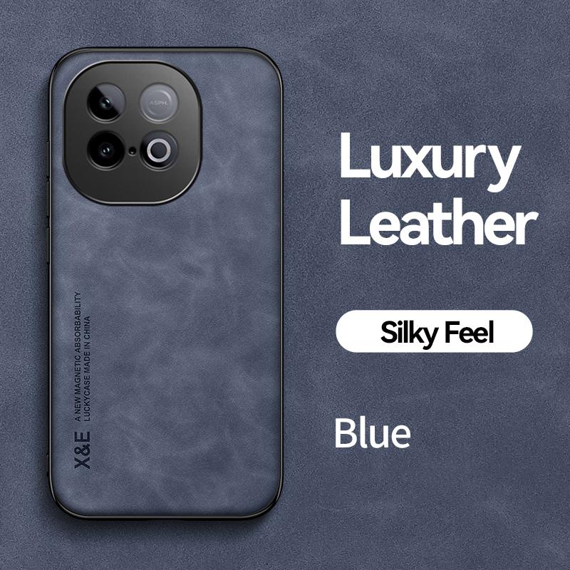 KEYSION Luxury Retro Case for IQOO Z10 Turbo 5G Soft Silicone+PC PU Leather Shockproof Phone Back Cover for IQOO Z10 Turbo Pro