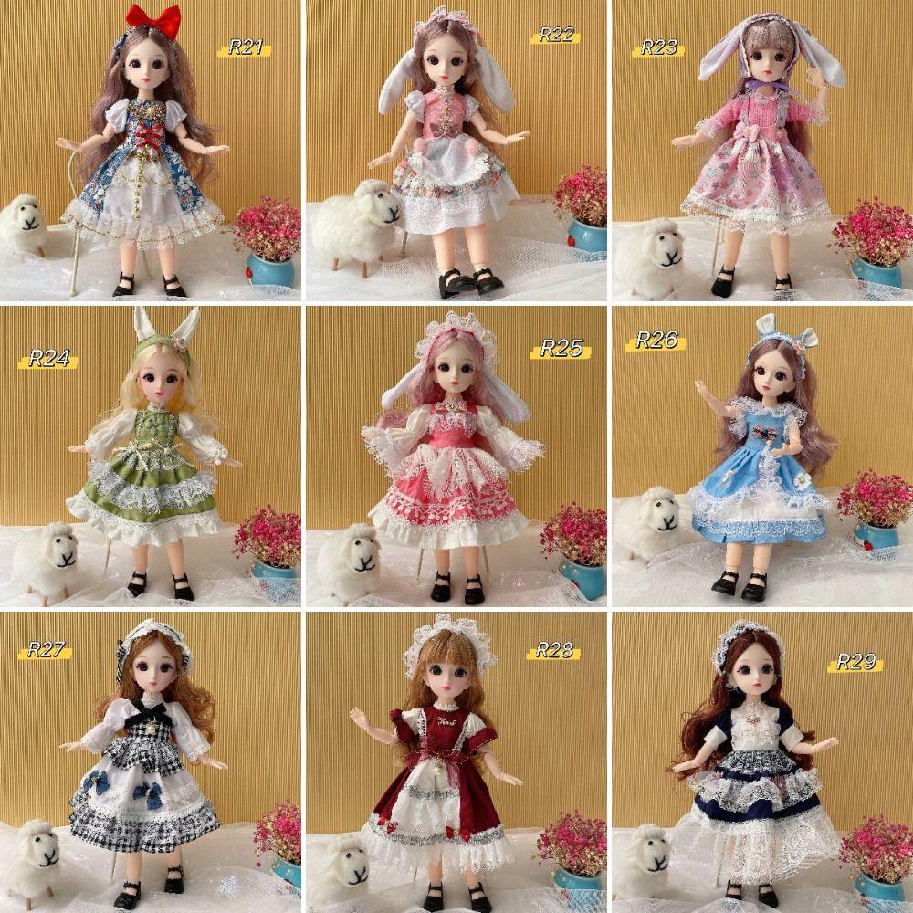 1 Set Attractive Eyes 30cm Bjd Doll with Clothes Princess Makeup Ball Joint Doll  Toddler
