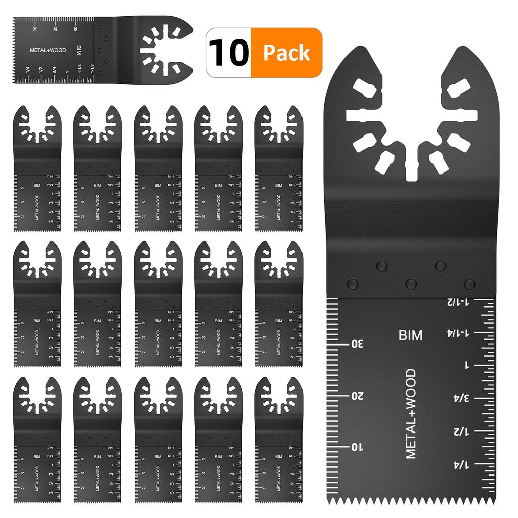 10/50PCS Multitool Oscillating Saw Blades Wood Cutting Fit Dewalt Ryobi Bosch Ridgid Milwaukee Rockwell Fein Carbide Blade