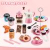 Kitchen Toys Coffee Maker Set And Play Food Dessert Toy Family Game Pretend Tea Party Set For Kids Girls Boys Birthday Gifts