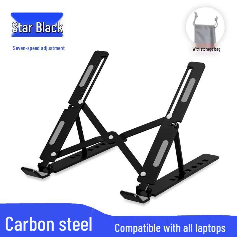 N8 Aluminum Alloy Dual-Layer Folding Laptop Stand with Adjustable Lifting and Cooling