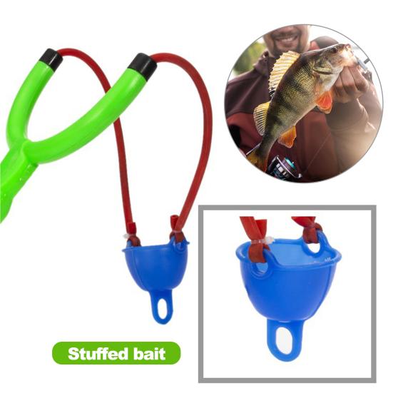 Angeln Nest Katapult mit Griff Leichte, Tragbare Long-range Werfen Köder Werfer Nesting Gerät Angeln Zubehör