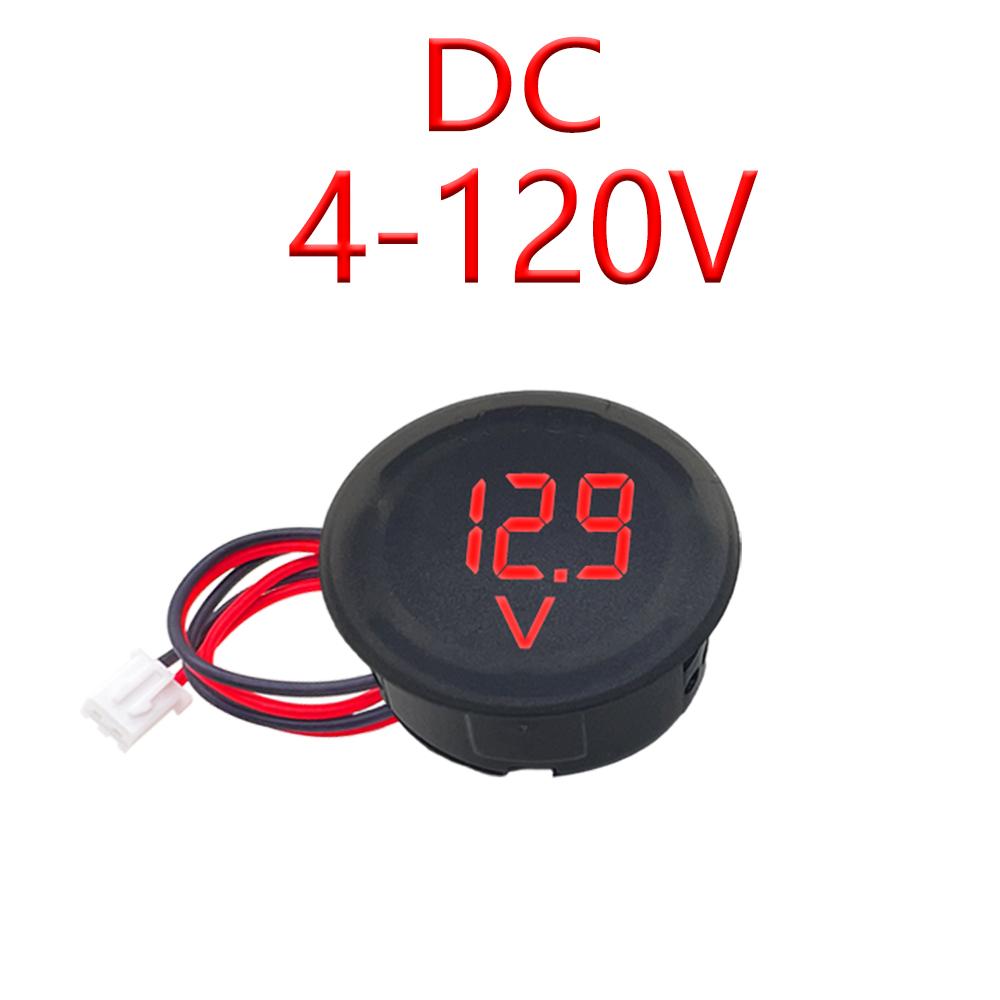 DC 4-100V LED Digital Display Circular Two-wire Voltmeter DC Digital Voltmeter Head Display Reverse Connection Protection