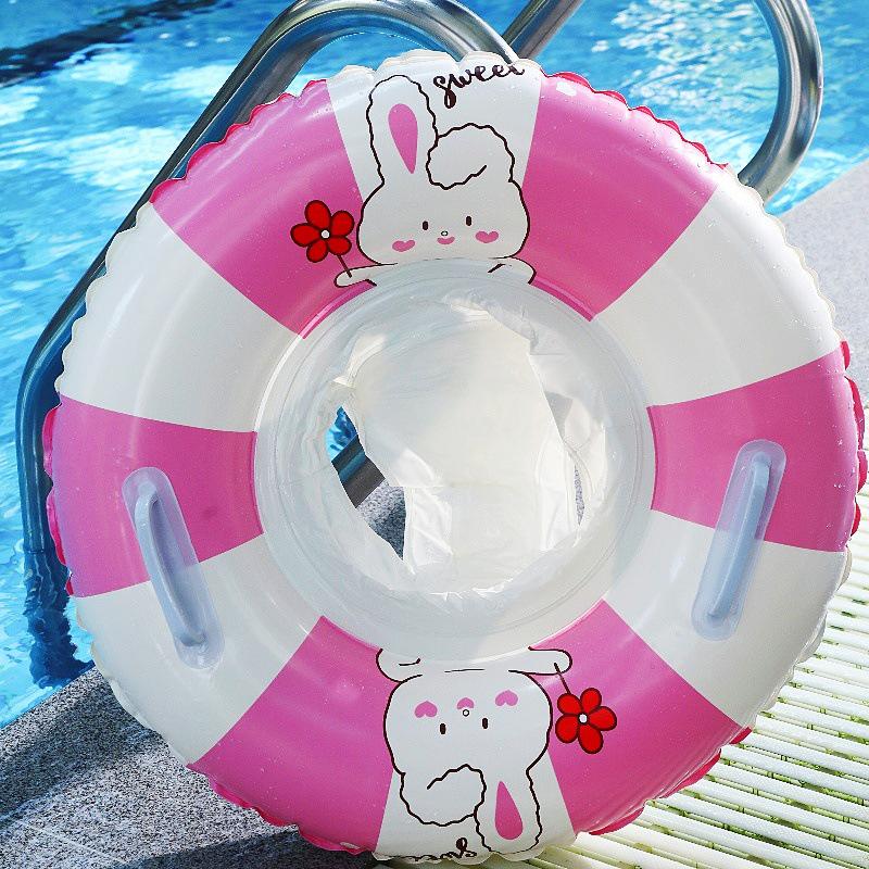 Large Toddler Boat-Themed Swimming Ring with Canopy & Steering Wheel