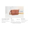 Textured Commuter Small Square Bag, Genuine Leather Retro Messenger Bag, Women's Cowhide Single Shoulder Japanese Mailman Women's Bag