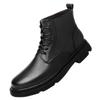 Tooling Boots Men's High-top British Style Men's Shoes Crocodile Pattern Season New Middle-top Velvet Thermal Cotton Martin Boots Shoes Men's