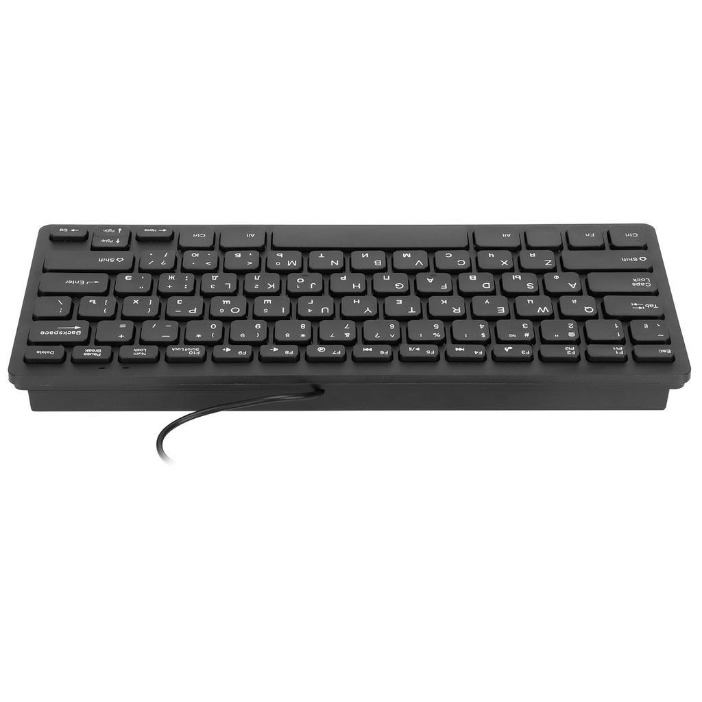 Computer Keyboards Ergonomic Design UltraThin Mini Durable Wired 78 Keys Mechanical Keyboard for PC Laptops(Russian )