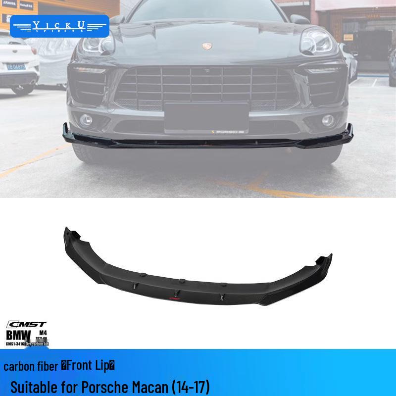 Compatible with Porsche Macan 14-17 CMST Carbon Fiber Body Kit: Front and Rear Lips, Tail Wing, Fender.
