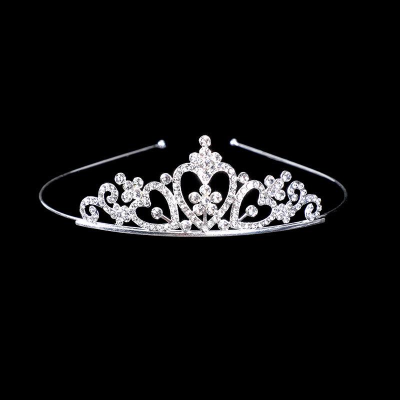 

Золотая хрустальная корона-ободок для девочек - Аксессуар для волос на день рождения и для танцев