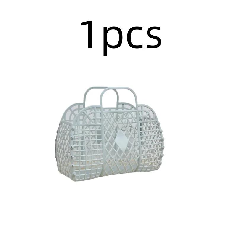 Detachable Shower Basket Plastic Bath Basket Bathroom Hollow Wash Storage Basket Shopping Basket