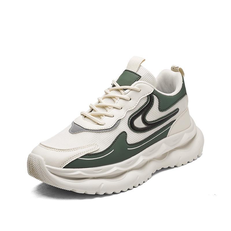 

2025 men s shoes spring and autumn new trend versatile youth sports leisure running thick sole heightening dad trendy shoes 39