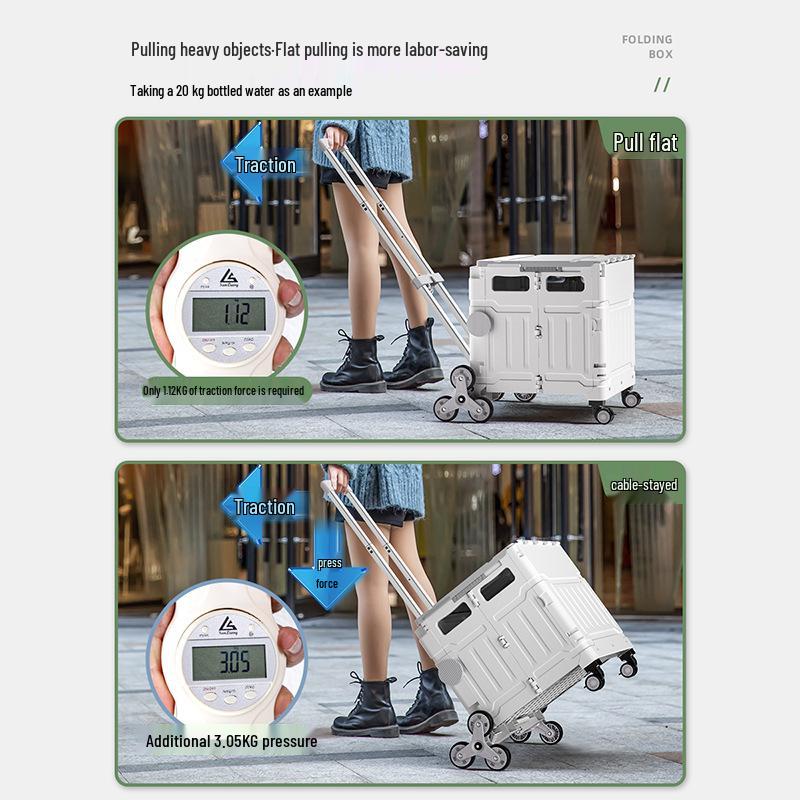 Younai Folding Outdoor Trolley – Portable Shopping Cart for Home & Street Vendors