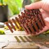 Mini Wooden Fence Miniature Landscape Decoration DIY Fairy Garden Accessories Wood Barrier Dollhouse Succulent Pot Bonsai Decor