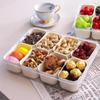 4/8 Grid Portable Snack Platters Organizer Divided Serving Tray with Lid and Handle with Reusable Snack Box Home Decor LS