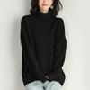 Solid Color Turtleneck Sweater Women's Autumn and Winter Inner Wear Loose and Thin Retro Lazy Style Small Pullover Knitted Bottoming Shirt