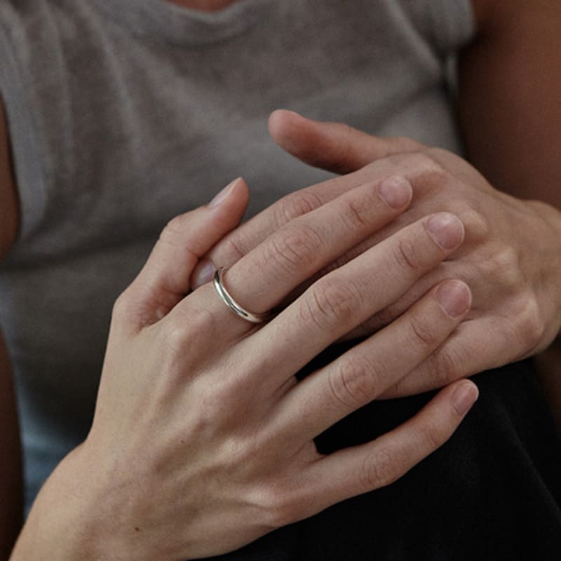 green [925 silver] Five.silver.175 / all ring