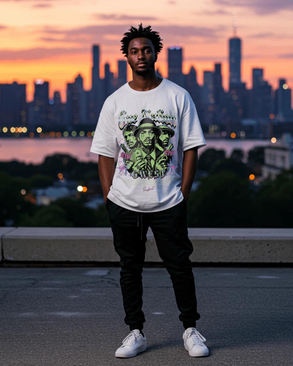 One Nation Oversized T-Shirt L