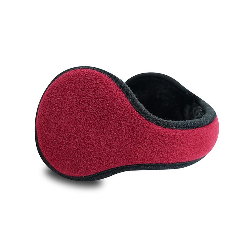 

Unisex Warm Plush Folding Earmuffs - Velvet Thick, Back-Wear Design for Cold Protection One Size бордовий