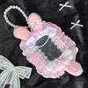 Sweet DIY Plush Card Holder Lolita Anime Lace Photocard Case Idol Display Handmade Photo Protector Case Card