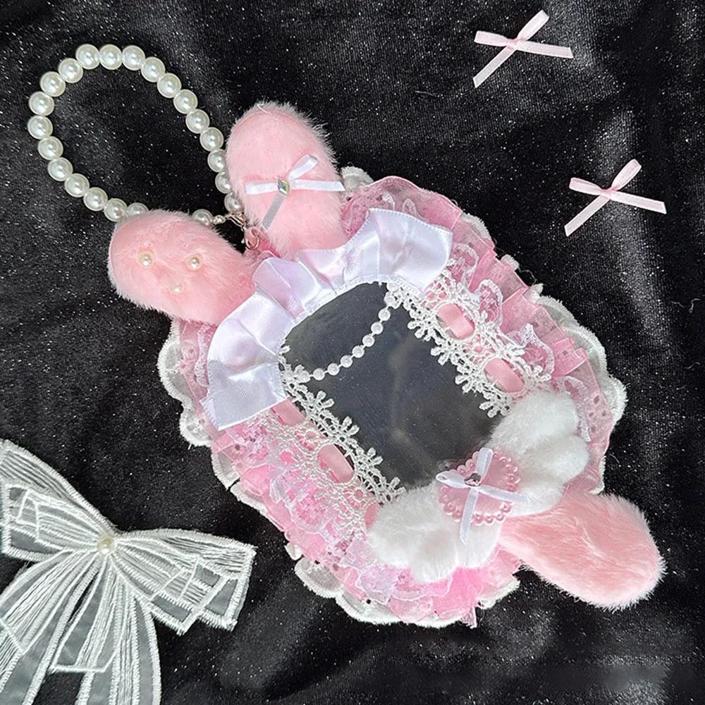 Sweet DIY Plush Card Holder Lolita Anime Lace Photocard Case Idol Display Handmade Photo Protector Case Card