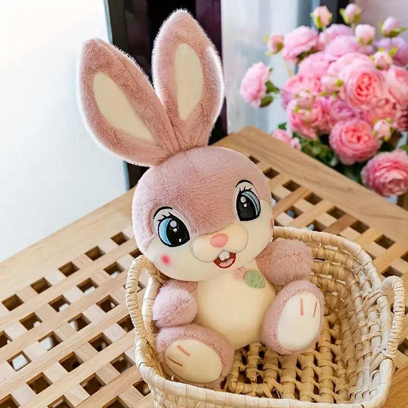 Happy Bunny Plush Toy 50cm Pink Soft Cute Stuffed Animal Kids Birthday Gift