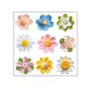 Crochet Yarn Flower Window Cling Waterproof PVC Double-Sided Knitting Flower Static Glass Sticker Spring Summer Decoration Decal