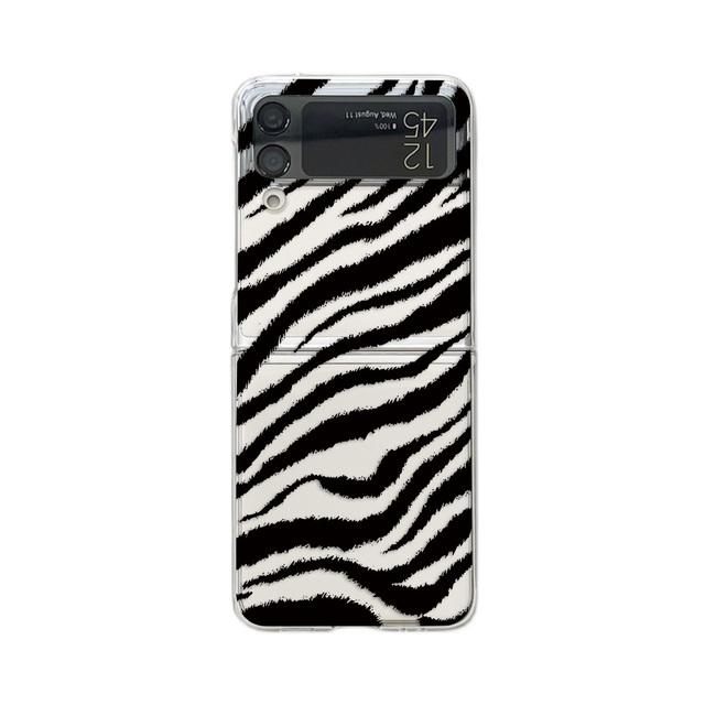 Für Samsung Z Flip 4 Hülle Kuhmuster Transparent Faltbare Handyhülle Für Samsung Z Flip 3 Zflip4 5g Stoßfest Harte Rückseite