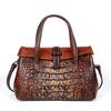 Women's Bag Genuine Leather Top Layer Cowhide Embossed Crocodile Pattern Retro One-shoulder Messenger Women's Bag