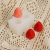3D Christmas Strawberry Candle Mold DIY Aromatherapy Handmade Soy Wax Mould Kitchen Tools Cake Soap Silicone Mold Scented Candle