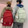 Schoolbag Female Korean Version Ulzzang Simple and Versatile Large-capacity Student Backpack Japanese Vintage Girl Schoolbag