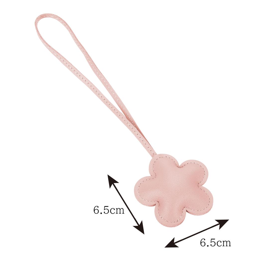 Tonecraft Flower Bag Charm, Simple, Orthodox Bag Charm, Popular, Stylish, Cute, Microfiber Leather, Squishy, Pink