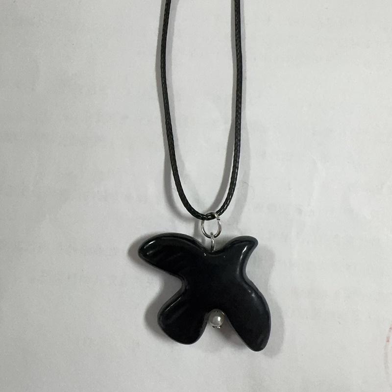 

Fashion White Peace Dove Pendant Necklace for Women Vintage Metal Geometric Adjustable Rope Chain Zircon Gifts