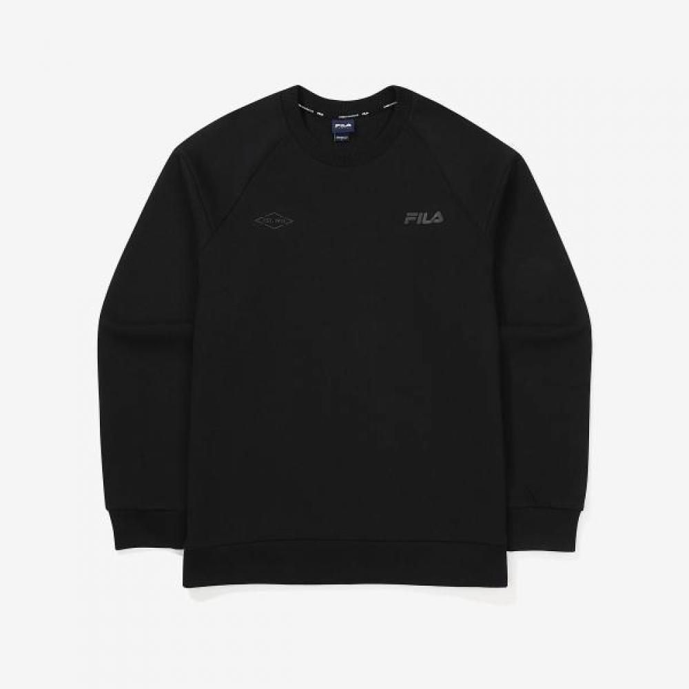 Fila Men S SweatShirt Cotton Blend Stretch blacks/95