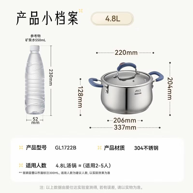 ASD C-Taste Delisha 22CM Stainless Steel Steamer Pot