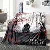 Name Custom Japanese Samurai Print Flannel Blanket High Quality Warm Comfortable Cover for All Seasons Perfect for Gifts Home Decor