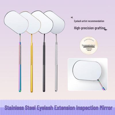 Stainless Steel Eyelash Extension Inspection & Magnifying Mirror for Makeup and Salon Use
