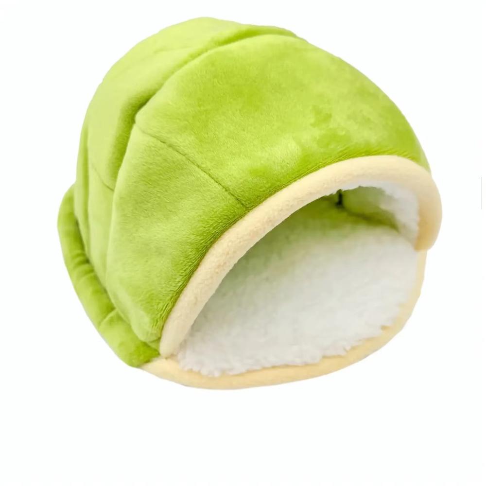 Insulated Portable Hamster Warm Nest Washable Turtle Shell Shape Winter Bird Nest Soft Cozy Guniea Pig House for Golden Bear