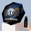 FC Zürich Manual Five Fold 8 Rib Umbrella Support Custom Text, Lightweight Travel Umbrella