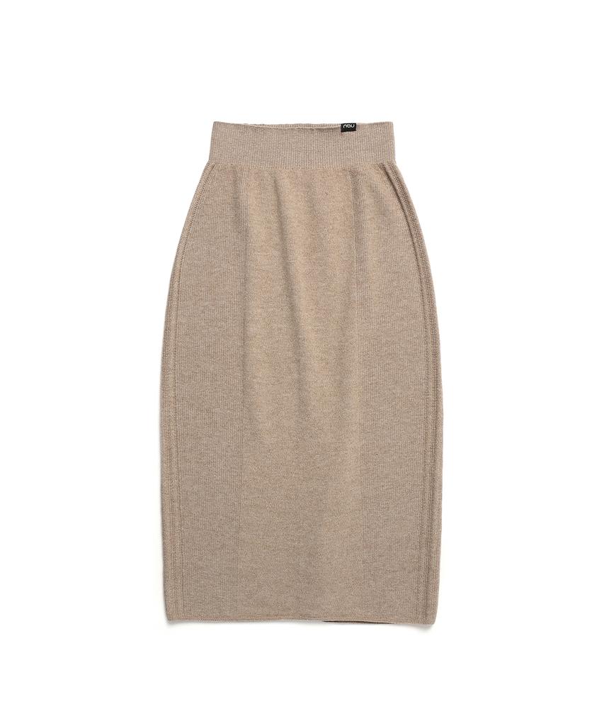nau W Whole Garment Knit Skirt Sp Linen