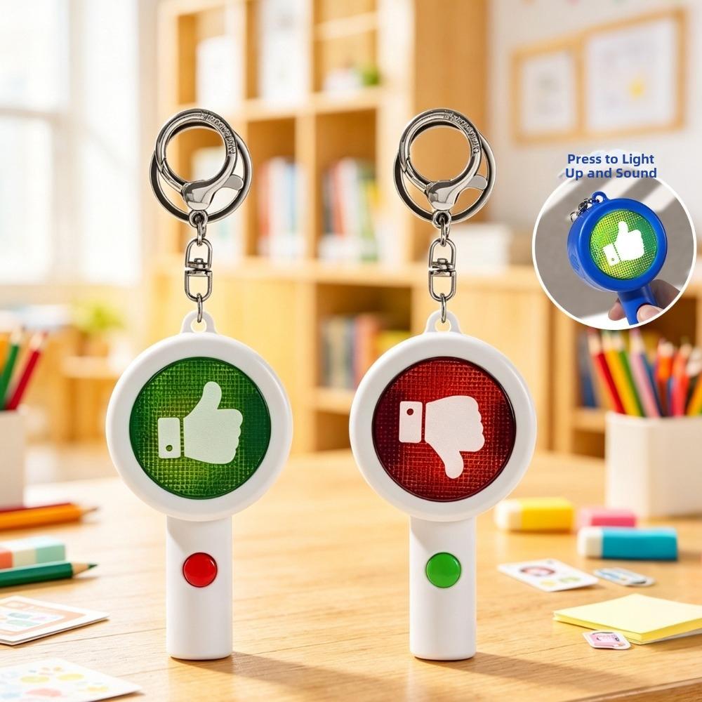 Both Side Response Card Handheld Judgement Board Keyring Educational Interactive Board Toy Travel