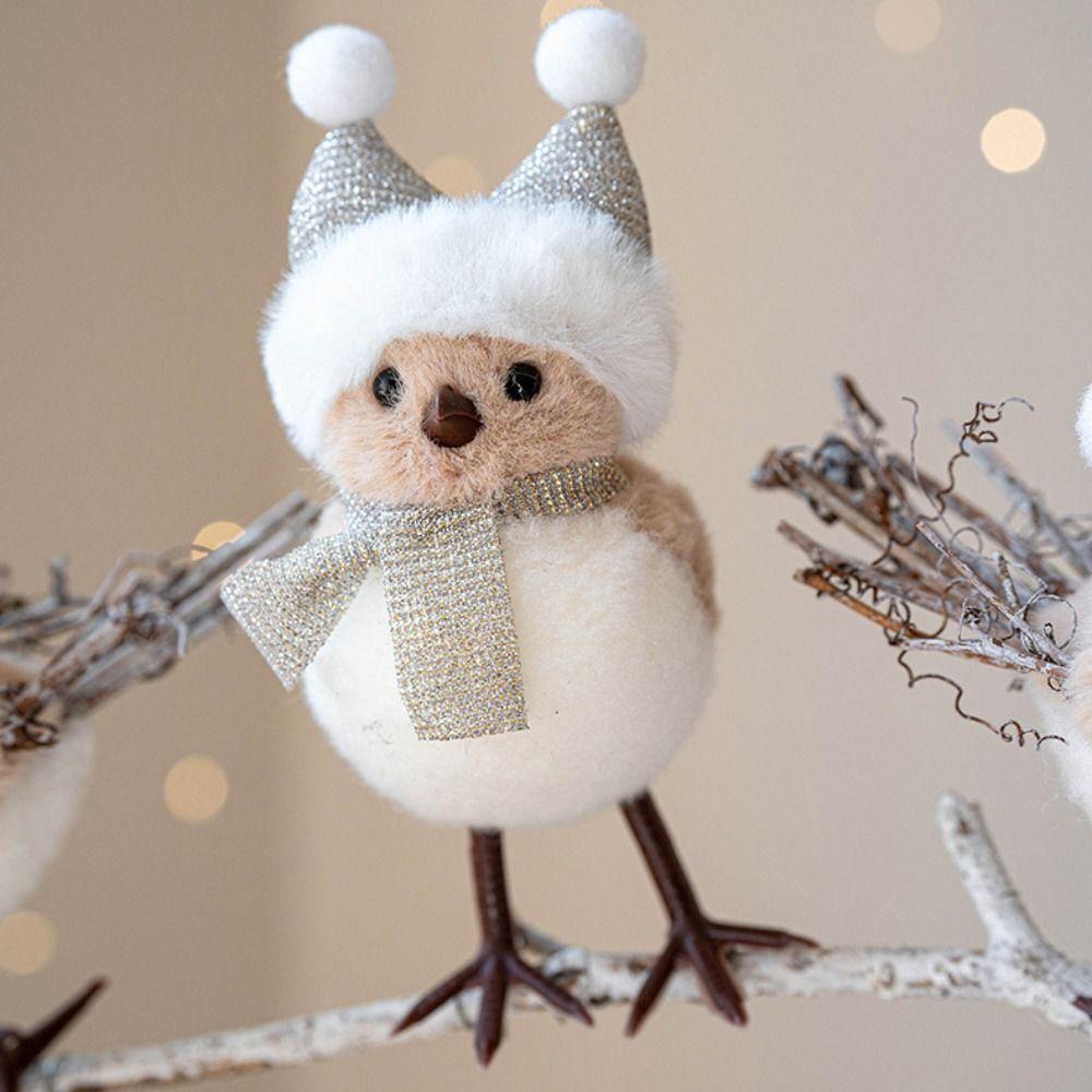 Julpynt Liten Fågel Docka Söt Julgransdekor Trendig Julgranshänge Julpynt