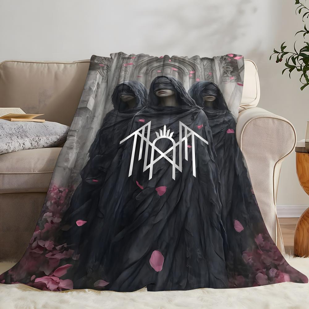 Manta Cozy Suave de Franela para Dormir de la Banda Mystery Tokens Ligera Agradable para la Piel para Sofá Cama Oficina y Viaje