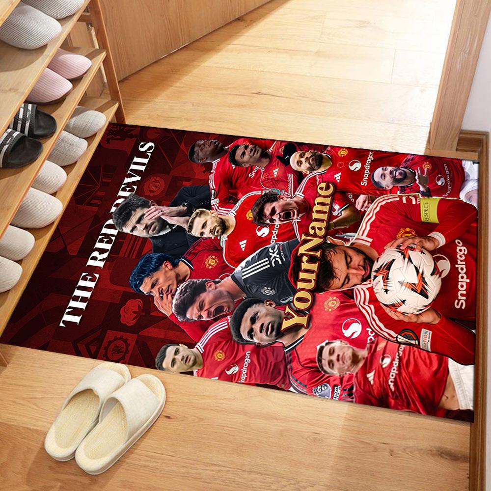 Manchester Customize Text Area Rug Suitable for Foyer Hallway Outdoor Dining Room Anti-slip Rug Office home decor Perfect Birthday/Christmas Gift Idea