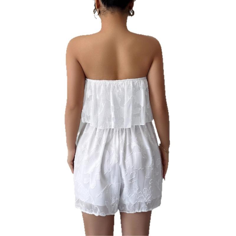 Elegant and Refined Style Strapless Jumpsuit Women's Spring and Summer