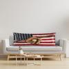 Baseball Glove Body Pillow Cover with Zipper American Flag Long Body Pillow Pillowcase Soft Cozy Full Body Pillow Case Cover for Adults 21x54