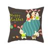 Easter Cartoon Cute Rabbit Digital Printing Short Plush Pillow Covers Decorative for Car Sofa Office Cushion Cover Home Goods