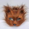 Masquerade Theme Halloween Party Furry Fox Half Mask Animal Cosplay Make Up