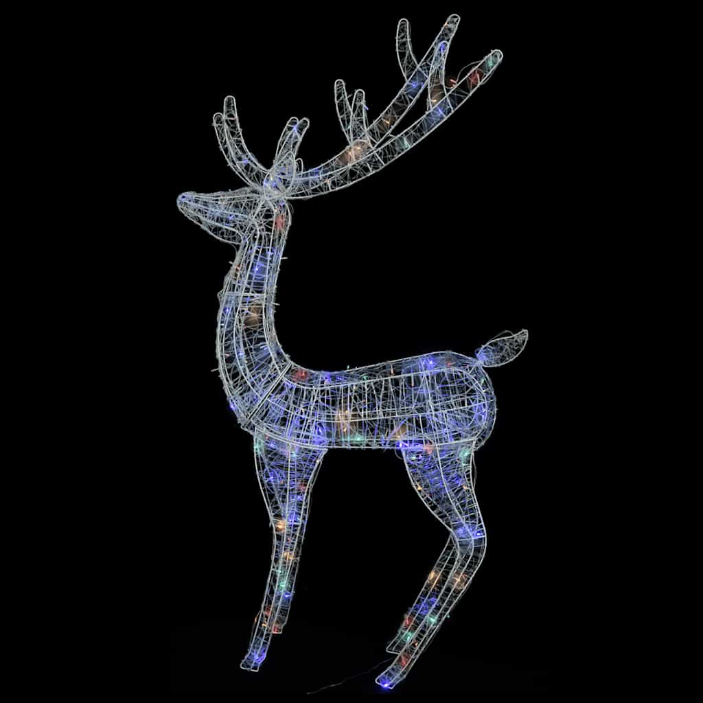 XXL Reindeer Christmas Decoration Acrylic 250 LEDs 2 Pcs 180 Cm