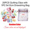 20 Stück Mehrfarbige Kunststoff DIY Bastel-Quilting-Bindeklammern Geeignet für Häkeln Stricken Schreibtisch Papier Akten Sortierklammern ZYF